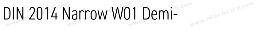 DIN 2014 Narrow W01 Demi字体转换